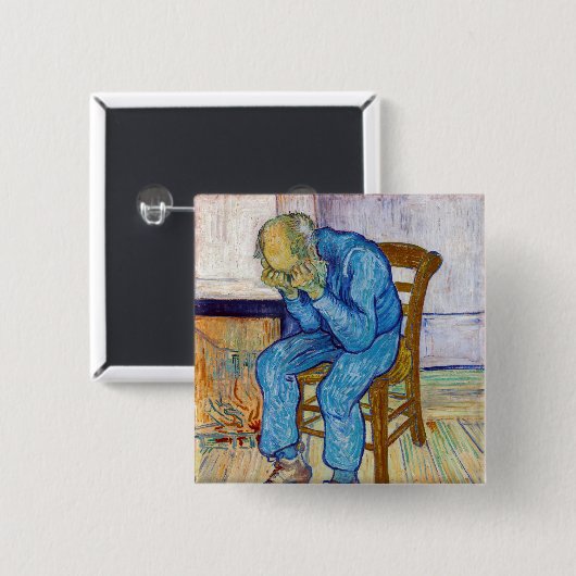 Vincent van Gogh - Am Tor der Ewigkeit Button (Vorne & Hinten)