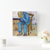 Vincent van Gogh - Am Tor der Ewigkeit Quadratische Wanduhr (Zuhause)