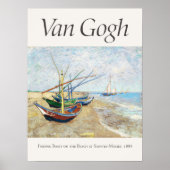 Vincent van Gogh Angelboote auf der Beach Art Poster (Vorne)