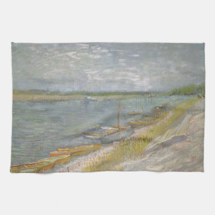 Vincent van Gogh - Ansicht eines Flusses mit Ruder Geschirrtuch