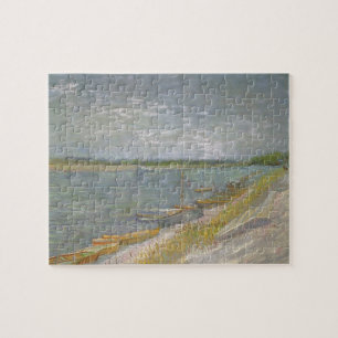 Vincent van Gogh - Ansicht eines Flusses mit Ruder Puzzle
