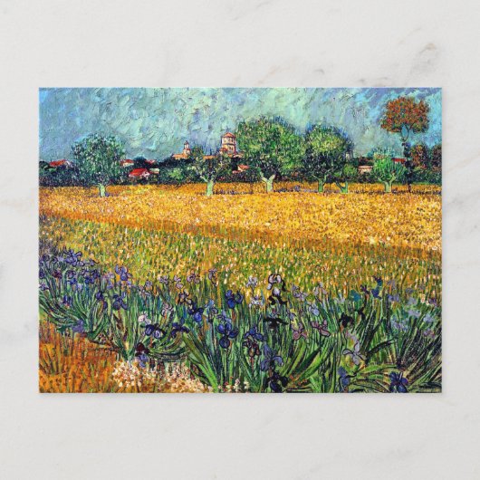 Vincent Van Gogh - Arles mit Irisch Postkarte (Vorderseite)