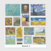 Vincent Van Gogh Art Gallery Sticker Sheet (Blatt)