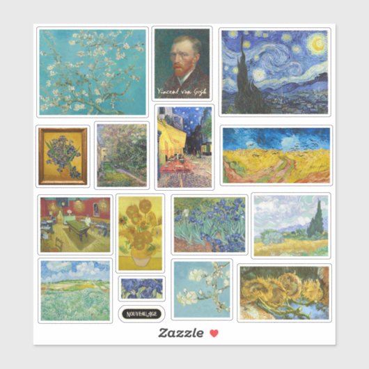 Vincent Van Gogh Art Gallery Sticker Sheet (Blatt)