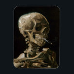 Vincent van Gogh Art Magnet<br><div class="desc">Vincent van Gogh (Niederländisch, 1853 - 1890) Schädel eines Skeletts mit brennender Zigarette, 1885-86, Öl auf Leinwand Ungerahmt: 32 cm × 24, 5 cm (13 in × 9, 6 in) Früharbeit von Vincent van Gogh. Dieses kleine Gemälde ist Teil der ständigen Sammlung des Van Gogh Museums in Amsterdam. Es wurde...</div>