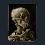Vincent van Gogh Art Magnet<br><div class="desc">Vincent van Gogh (Niederländisch, 1853 - 1890) Schädel eines Skeletts mit brennender Zigarette, 1885-86, Öl auf Leinwand Ungerahmt: 32 cm × 24, 5 cm (13 in × 9, 6 in) Früharbeit von Vincent van Gogh. Dieses kleine Gemälde ist Teil der ständigen Sammlung des Van Gogh Museums in Amsterdam. Es wurde...</div>