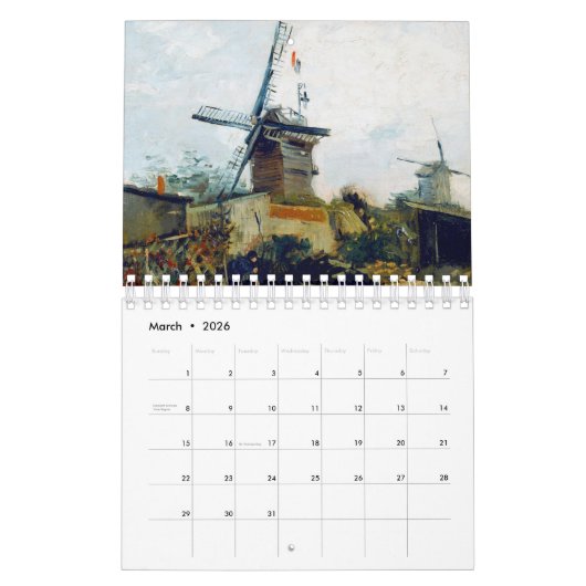 Vincent van Gogh Art Masterworks Kalender (Mär 2026)