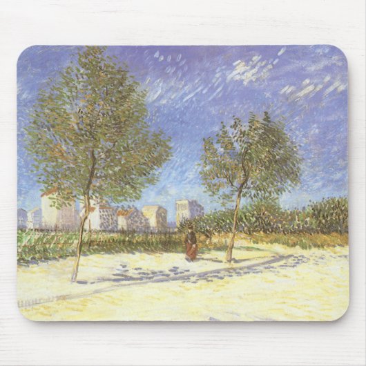 Vincent van Gogh - Auf den Ausläufern von Paris Mousepad (Vorne)