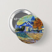 Vincent Van Gogh - Aussicht auf Asyl und Kapelle Button (Vorne & Hinten)
