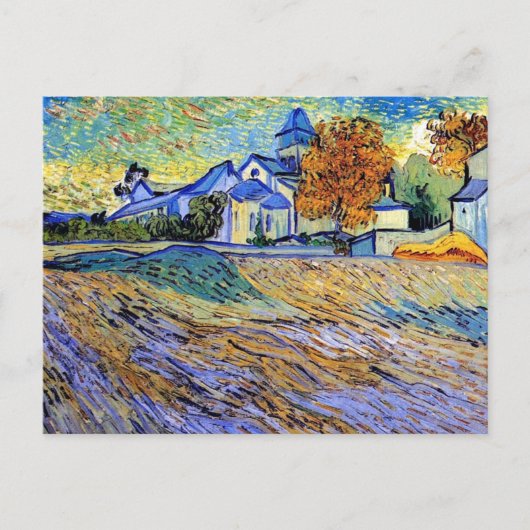 Vincent Van Gogh - Aussicht auf Asyl und Kapelle Postkarte (Vorderseite)