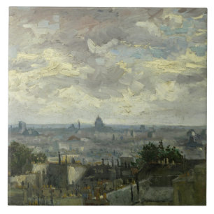 Vincent van Gogh - Aussicht auf Paris Fliese