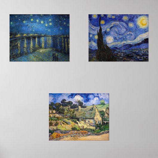 Vincent Van Gogh - Auswahl der Meisterwerke Bilderwand Sets (Vorderseite)