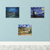 Vincent Van Gogh - Auswahl der Meisterwerke Bilderwand Sets (Holzboden)