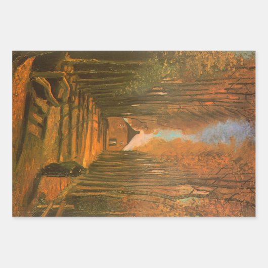 Vincent van Gogh - Avenue of Poplars im Herbst Geschenkpapier Set (Vorderseite 2)