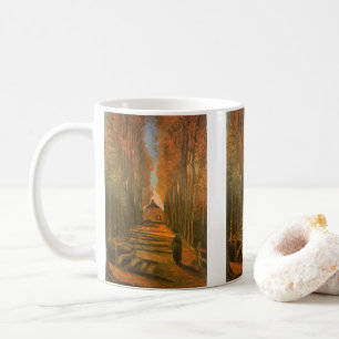 Vincent van Gogh - Avenue of Poplars im Herbst Kaffeetasse