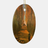 Vincent van Gogh - Avenue of Poplars im Herbst Keramik Ornament (Rechts)