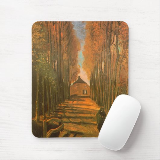 Vincent van Gogh - Avenue of Poplars im Herbst Mousepad (Mit Mouse)