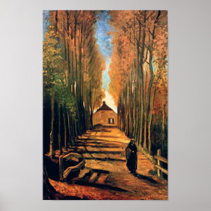 Vincent Van Gogh - Avenue of Poplars im Herbst Poster
