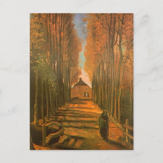 Vincent van Gogh - Avenue of Poplars im Herbst Postkarte (Vorderseite)
