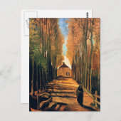 Vincent Van Gogh - Avenue of Poplars im Herbst Postkarte (Vorne/Hinten)