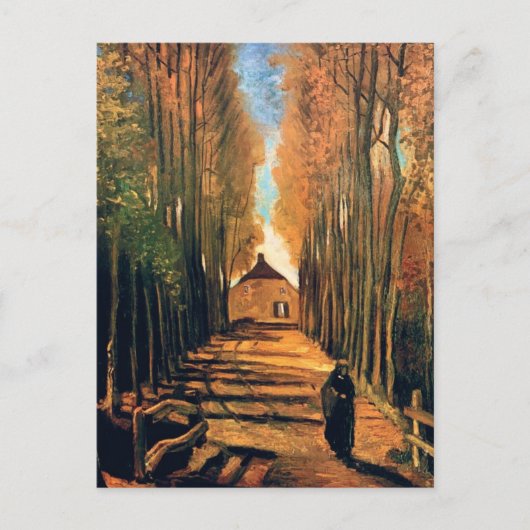 Vincent Van Gogh - Avenue of Poplars im Herbst Postkarte (Vorderseite)