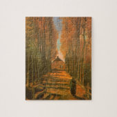 Vincent van Gogh - Avenue of Poplars im Herbst Puzzle (Vertikal)