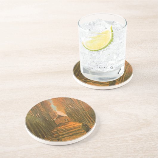 Vincent van Gogh - Avenue of Poplars im Herbst Untersetzer (Seite)