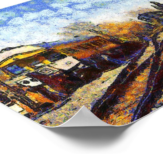 Vincent van Gogh, Bahnhof Poster (Ecke)