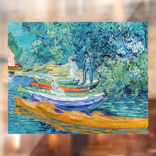 Vincent van Gogh - Bank of the Oise bei Auvers Fensteraufkleber (Blatt 2)