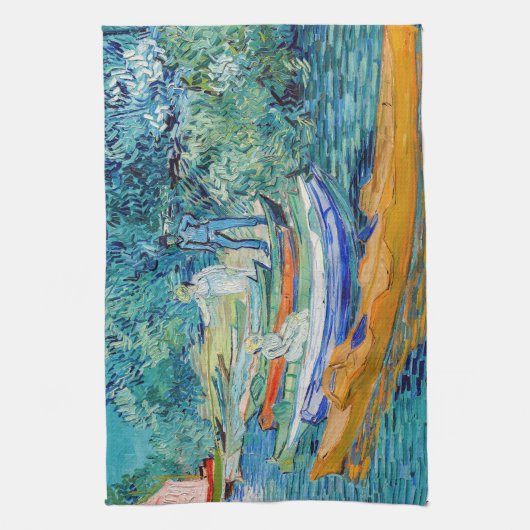 Vincent van Gogh - Bank of the Oise bei Auvers Geschirrtuch (Vertikal)