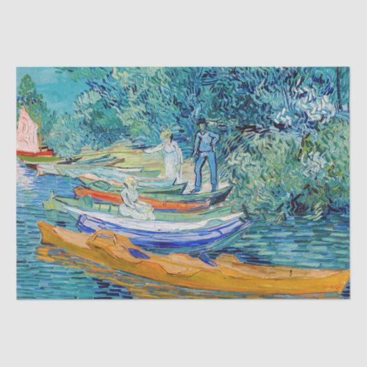 Vincent van Gogh - Bank of the Oise bei Auvers Seidenpapier (Vorderseite)