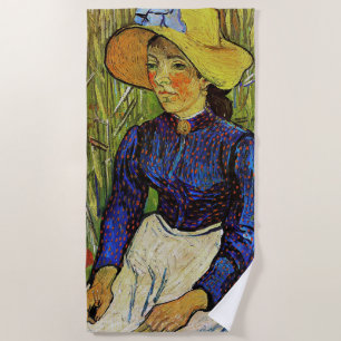 Vincent van Gogh - Bäuerin mit Strohhut Strandtuch