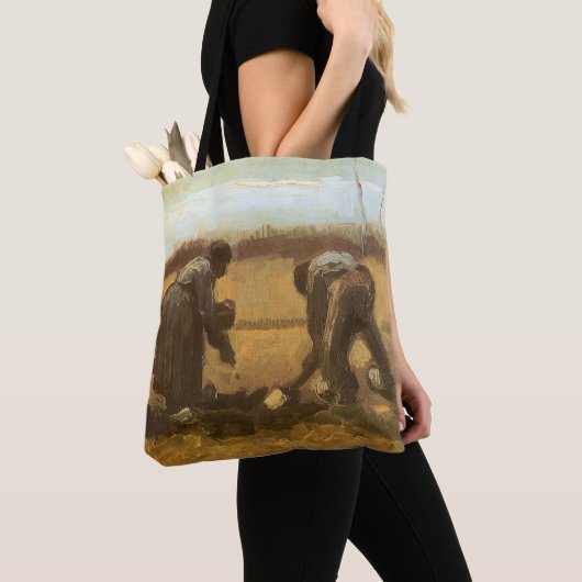 Vincent van Gogh - Bauern, die Kartoffeln anpflanz Tasche (Von Nahem)