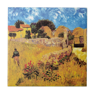 Vincent Van Gogh - Bauernhaus in der Provence Fine Fliese