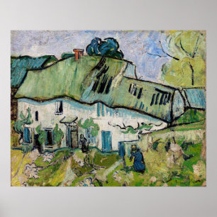 Vincent van Gogh - Bauernhaus mit zwei Figuren Poster