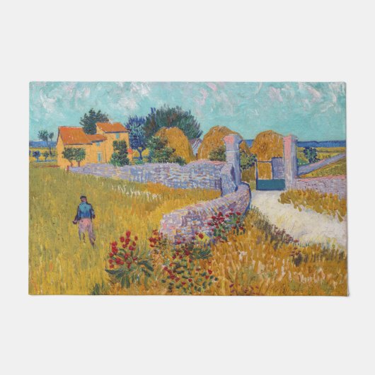 Vincent van Gogh - Bauernhof in der Provence Fußmatte (Vorderseite)