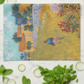 Vincent van Gogh - Bauernhof in der Provence Geschirrtuch (Gefaltet)