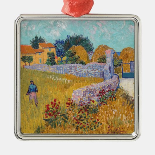 Vincent van Gogh - Bauernhof in der Provence Ornament Aus Metall (Vorne)