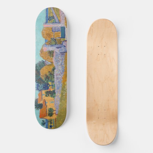 Vincent van Gogh - Bauernhof in der Provence Skateboard (Vorderseite)