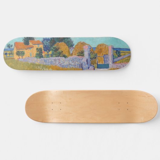 Vincent van Gogh - Bauernhof in der Provence Skateboard (Horizontal)