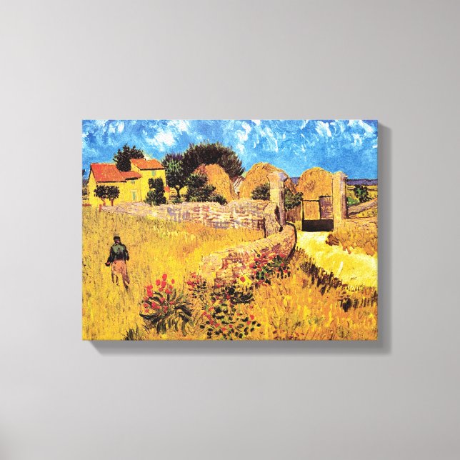 Vincent Van Gogh - Bauernhof in Provence Kunst Leinwanddruck (Front)