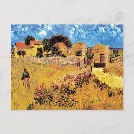Vincent Van Gogh - Bauernhof in Provence Kunst Postkarte (Vorderseite)