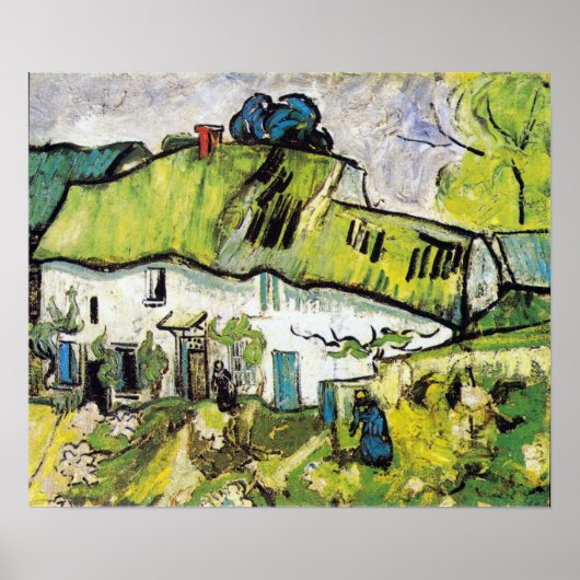 Vincent van Gogh Bauernhof mit zwei Figuren Poster (Vorne)