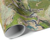 Vincent van Gogh - Bauernhof mit zwei Zahlen Geschenkpapier (Rolleneckpunkt)