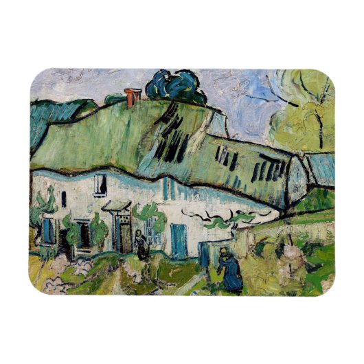 Vincent van Gogh - Bauernhof mit zwei Zahlen Magnet (Horizontal)