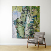 Vincent van Gogh - Bauernhof mit zwei Zahlen Wandteppich (Beispiel)