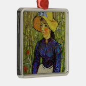 Vincent van Gogh - Bauernmädchen in Strohhut Ornament Aus Metall (Rechts)