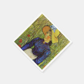 Vincent van Gogh - Bauernmädchen in Strohhut Serviette (Ecke)