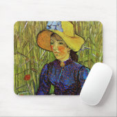 Vincent van Gogh - Bauernmädchen mit Strohhut Mousepad (Mit Mouse)