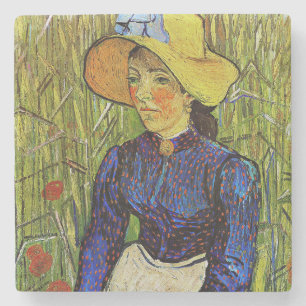Vincent van Gogh - Bauernmädchen mit Strohhut Steinuntersetzer